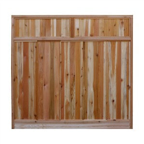 Wood privacy fence installation